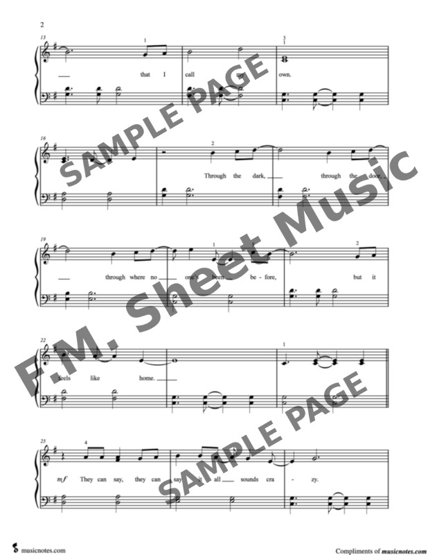 A Million Dreams (Easy Piano) By The Greatest Showman - F.M. Sheet ...